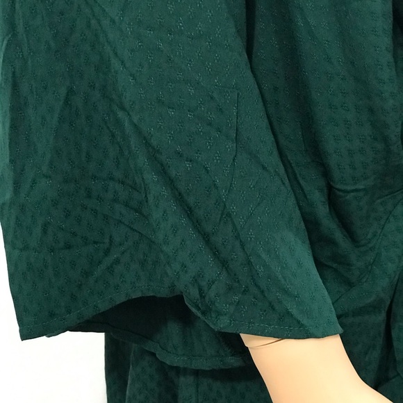 NWT Plus Size Emerald Pattern Bell Sleeve Shirt - Picture 4 of 8